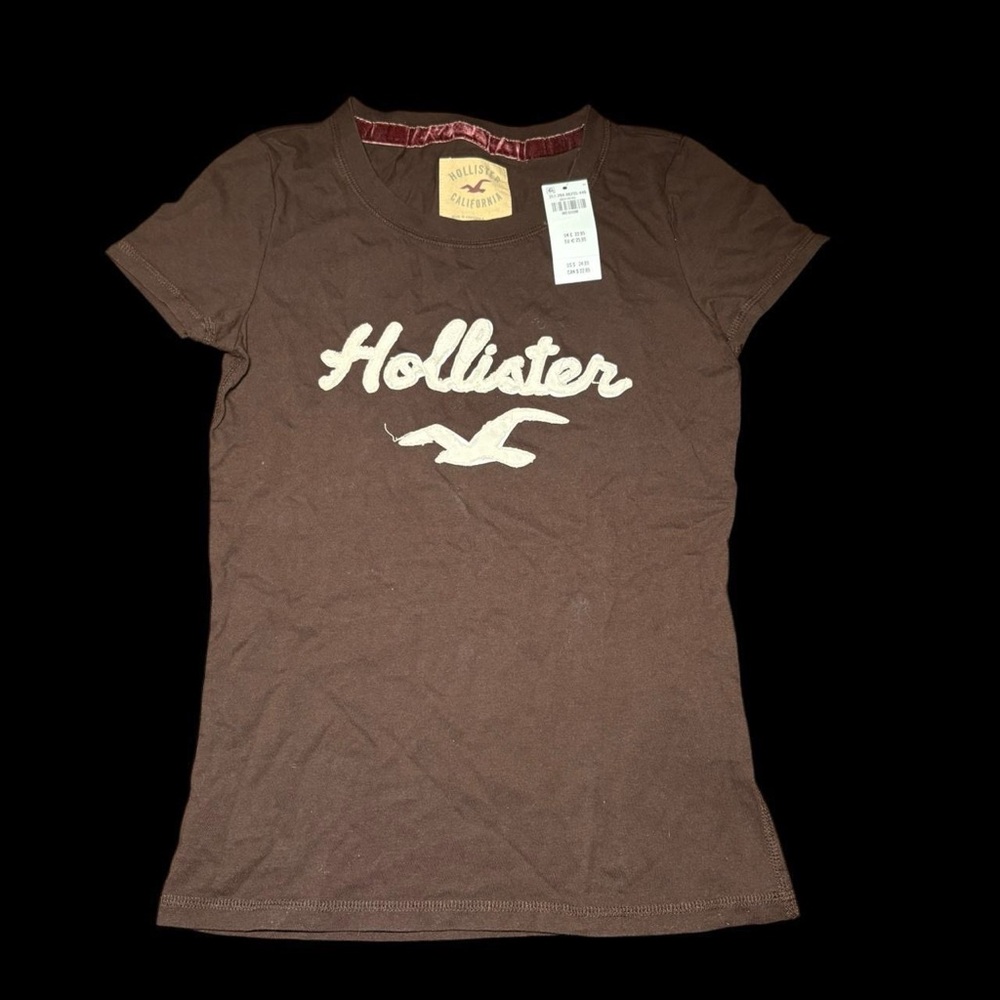 Hollister Women's Brown Logo Tee